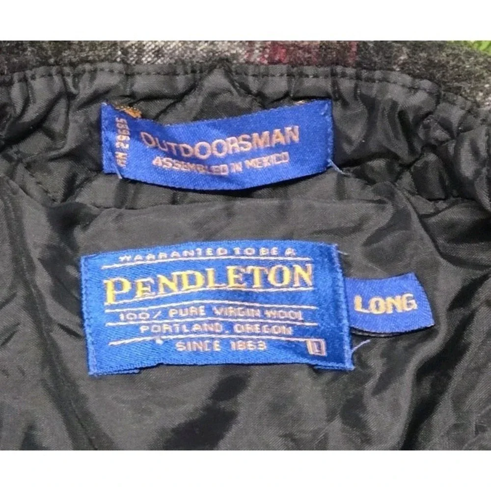 VTG Pendleton Quilt Lined Board Shirt Mens Large Wool Flannel Shacket Plaid USA